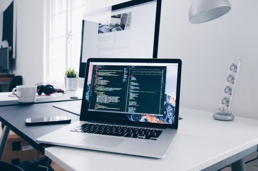 laptop on table