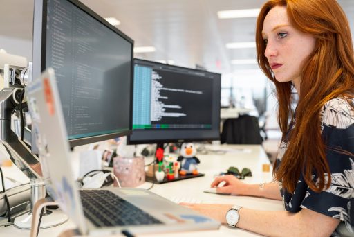 woman at computer